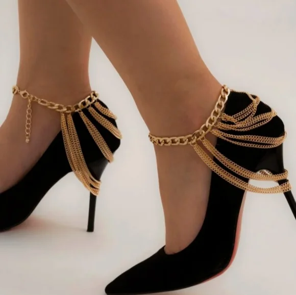 Gold "Shoe Jewelry" Anklet! - Picture 1 of 8